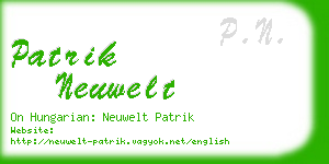 patrik neuwelt business card